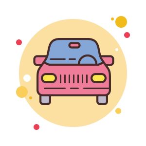 Car icon in Bubbles style